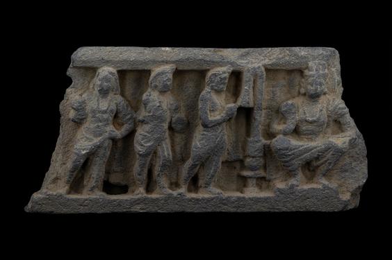 Image of Bodhisattva with donors and/or devotees