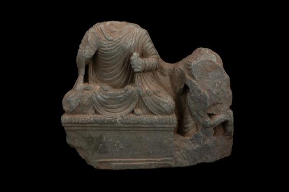 Image of Buddha and devotee