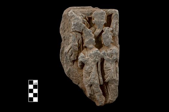 Image of Buddha and devotees