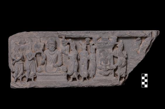 Image of Last Existence: Visit of Indra, Buddha and devotees