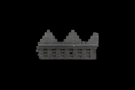 Image of Cornice of monument with stepped pyramids