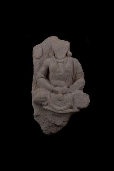 Image of Bodhisattva Maitreya and devotee