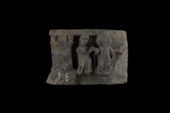 Image of Buddha and devotees