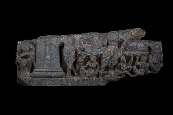 Image of Last Existence: The Bodhisattva watching sleeping women