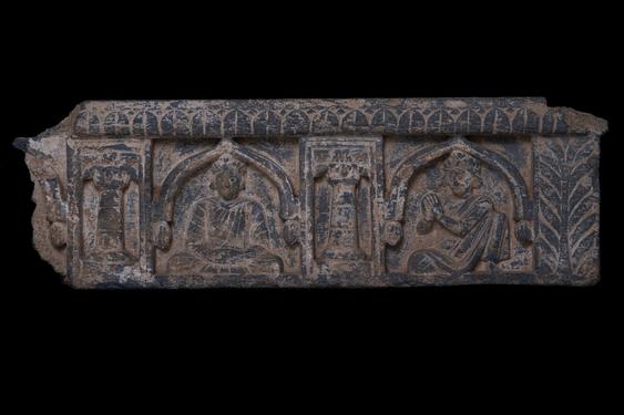 Image of Buddha and devotee