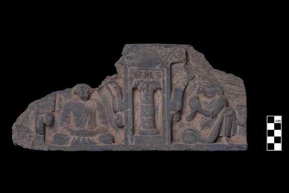 Image of Buddha and devotee