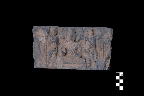 Image of Bodhisattva in Tuṣita heaven; Buddhas and devotees