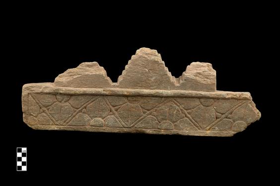 Image of Cornice with stepped pyramids