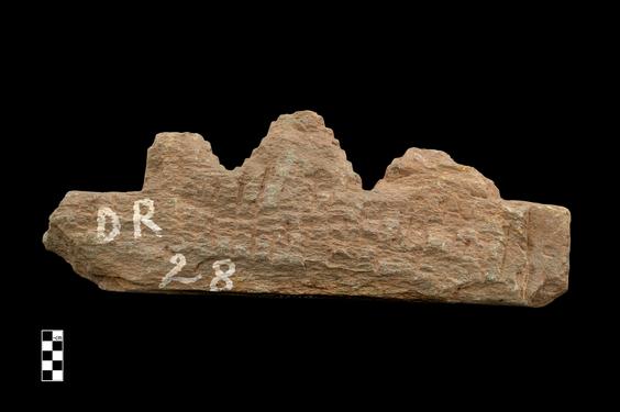 Image of Cornice with stepped pyramids