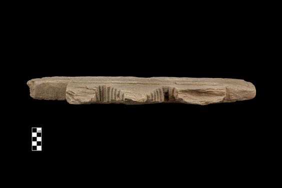 Image of Cornice with stepped pyramids