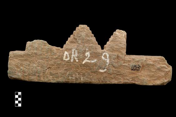 Image of Cornice with stepped pyramids