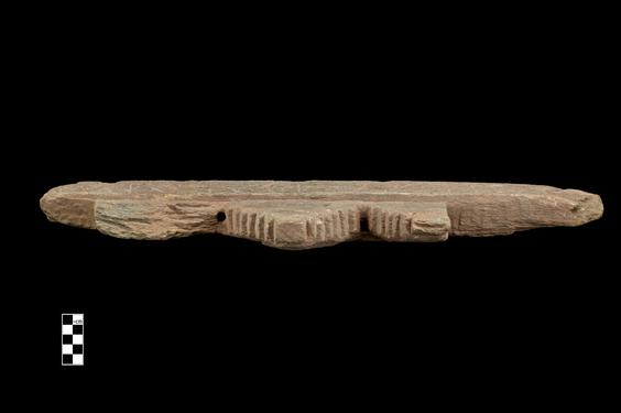 Image of Cornice with stepped pyramids