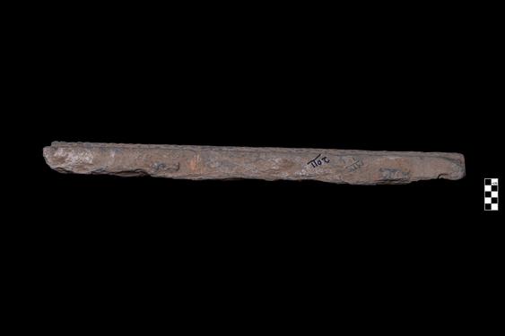 Image of Cornice of monument with stepped pyramids